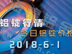 鋁錠行情2018：6月1日鋁錠價格,各地今日鋁價